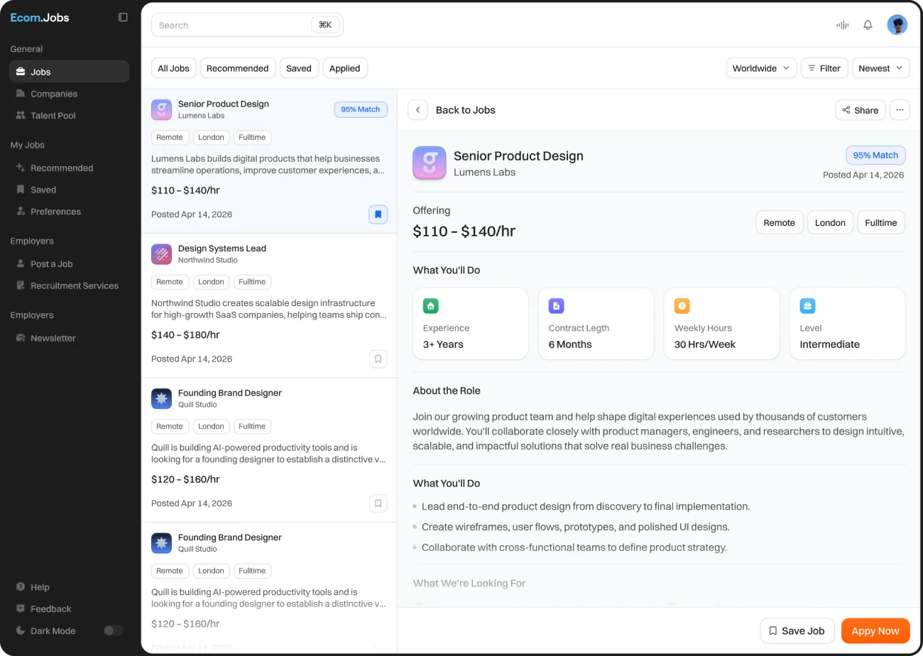 Job board — Web app